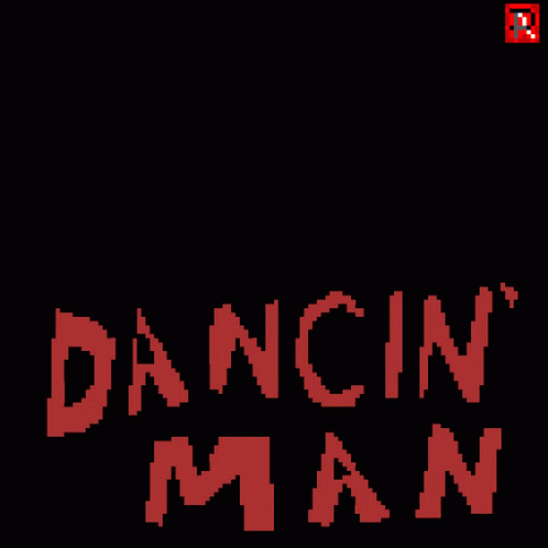 Dancing Man Text Animation GIF