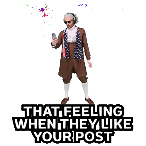 Dancing Man With Feeling When Likes Post