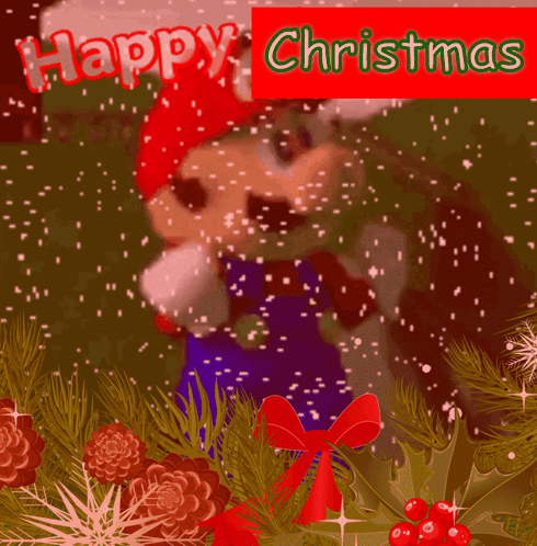 Dancing Mario Happy Christmas Meme GIF