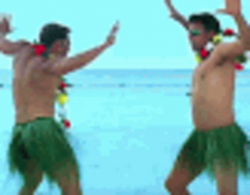 Hilarious Men Hawaii Dancing Meme GIF