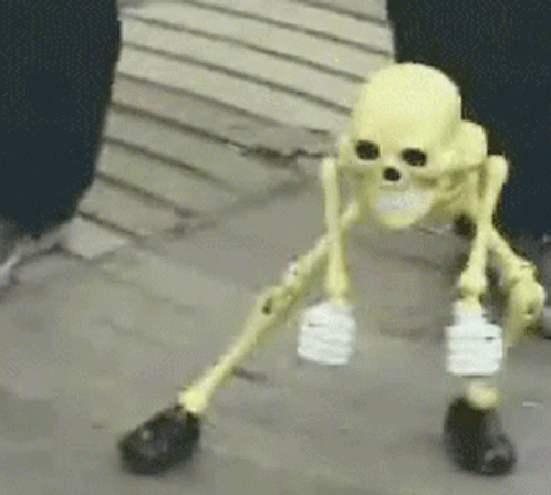 Spooky Skeleton Dancing Meme GIF