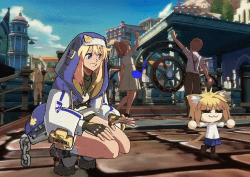 Dancing Neco Arc With Bridget Guilty Gear GIF
