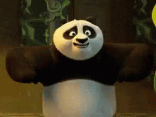 Dancing Panda Po Shaking Arms GIF
