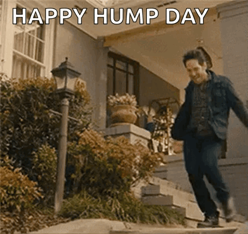 Dancing Paul Rudd Happy Hump Day Meme GIF