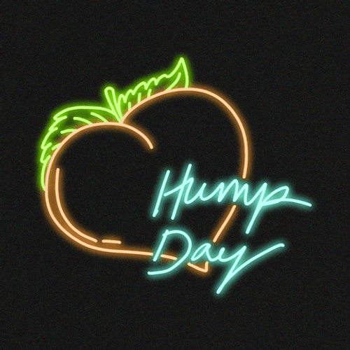Dancing Peach Moving Sketch Hump Day GIF