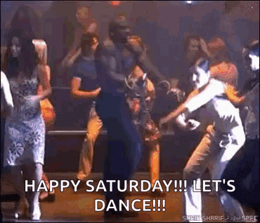 Dancing People Happy Saturday Lets Dance