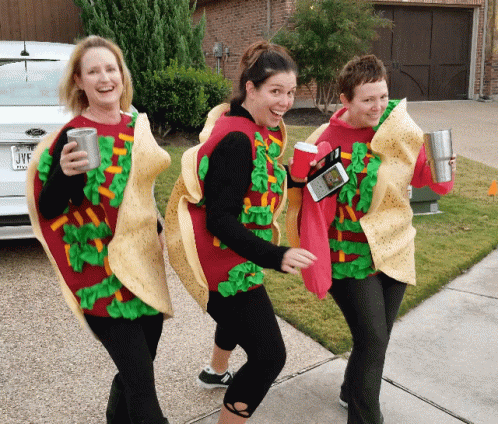 Dancing People In Taco Costume GIF
