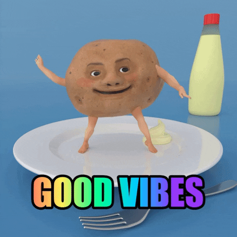 Dancing Potato Good Vibes GIF