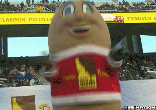 Dancing Potato Mascot GIF