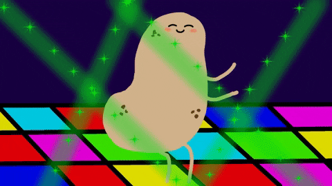 Dancing Potato On Disco GIF