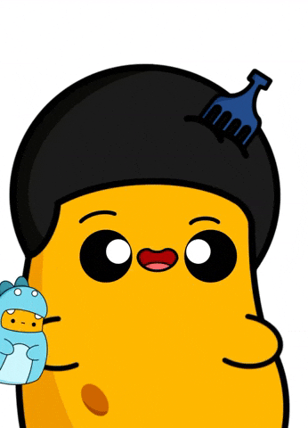 Dancing Potato With Dinosaur Toy GIF