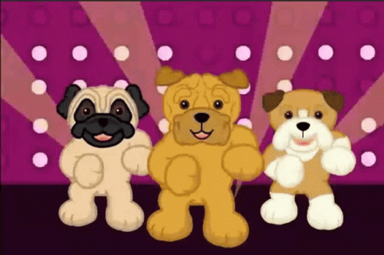 Dancing Pug And Friends Dog GIF