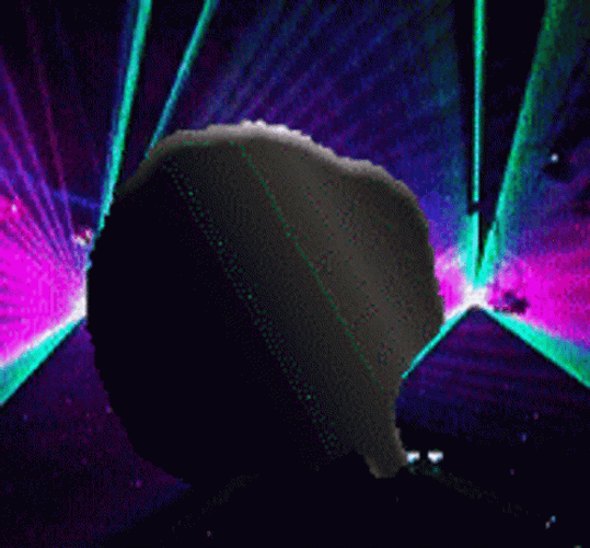 Dancing Pug With Neon Light  GIF