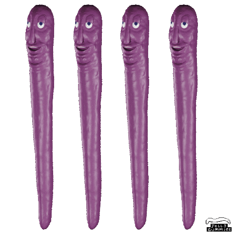 Dancing Purple Worm Jellygummies GIF