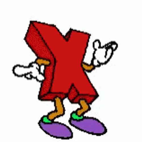 Dancing Red X Animation GIF