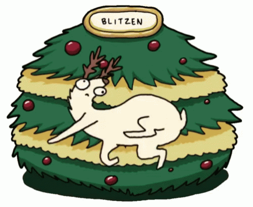 Dancing Reindeer Blitzen Merry Christmas GIF