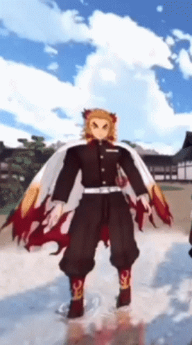 Dancing Rengoku Vs Akaza Animated GIF