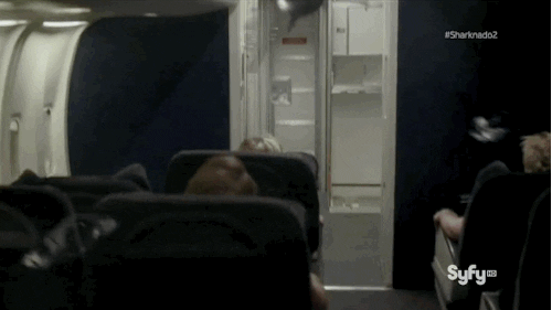 Dancing Shark On A Plane GIF