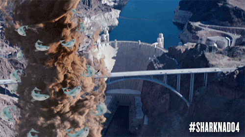 Dancing Shark Sharknado Scene GIF