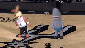 Dancing Shark With Mascots GIF