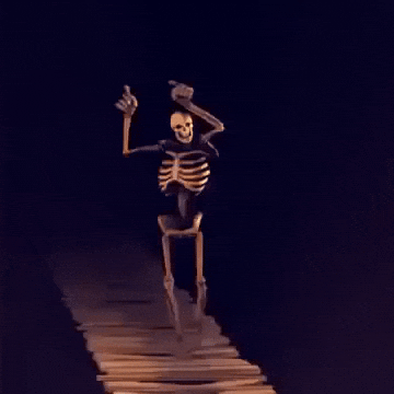 Dancing Skeleton In The Dark Meme GIF