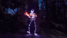 Dancing Skeleton Playing Guitar GIF