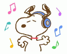 Dancing To Music Snoopy Animation GIF