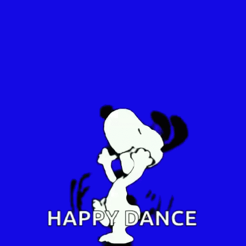 Dancing Snoopy Happy Dance GIF