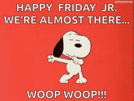 Dancing Snoopy Almost The Weekend GIF