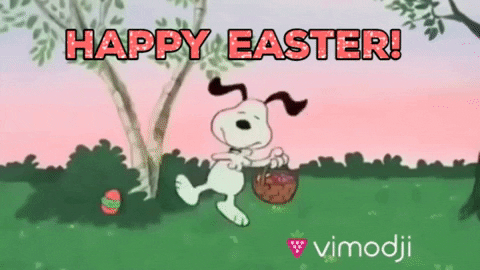 Dancing Snoopy Happy Easter GIF