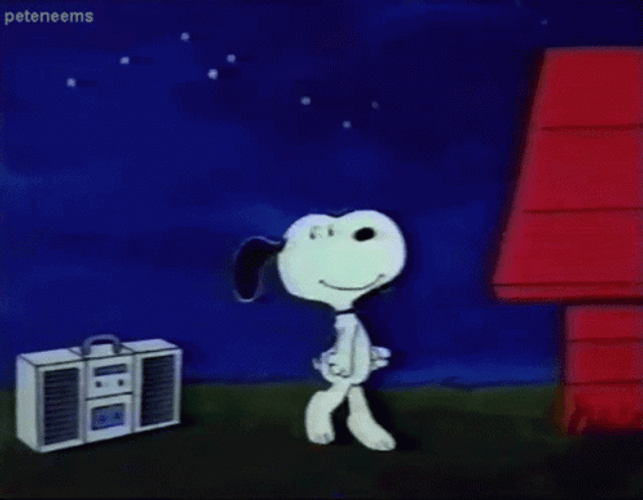 Dancing Snoopy Head Grooving GIF