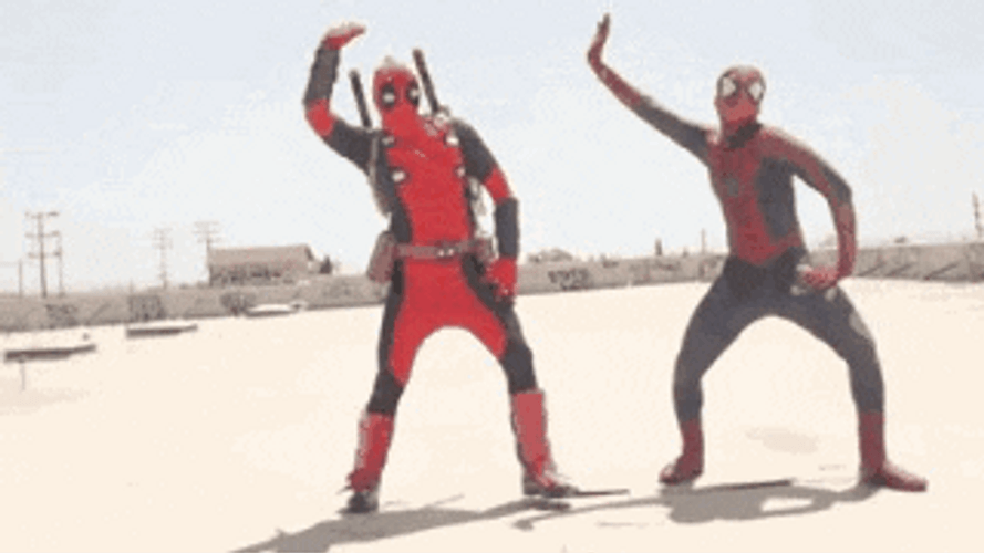 Dancing Spiderman Chest Pump GIF 