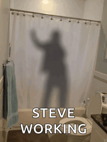 Dancing Steve Working GIF