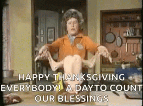 Dancing Turkey Happy Blessed Thanksgiving GIF