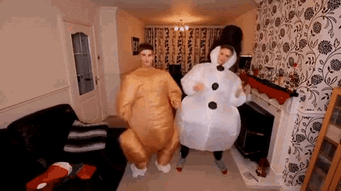 Dancing Turkey Mascots Moves GIF