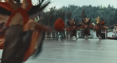 Dancing Turkeys On Addams Family Thanksgiving GIF