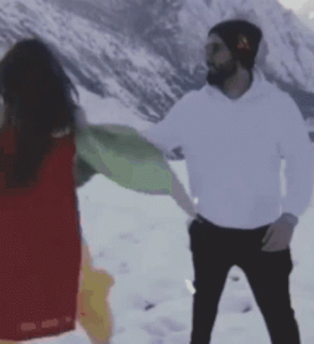 Dancing Under The Snowfall GIF