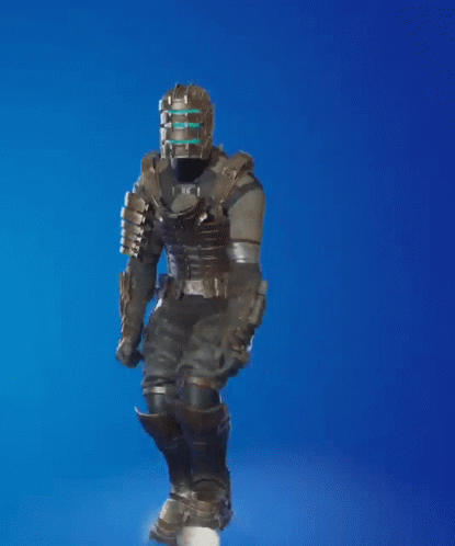 Dancing Video Game Character With Helmet And Armor GIF