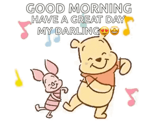 Dancing Winnie The Pooh Good Morning GIF