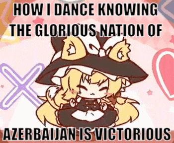 Dancing Witch Celebrating Azerbaijan Victory