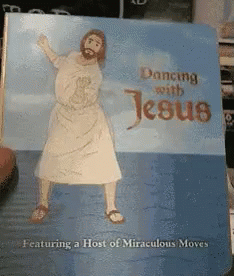 Dancing With Jesus Holographic Book Effect GIF