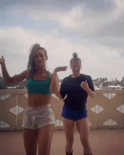 Dancing Women on Balcony One in Calvin Klein