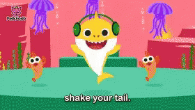 Dancing Yellow Baby Shark GIF