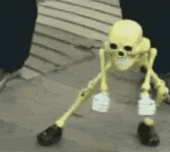 Dancing Yellow Skeleton GIF