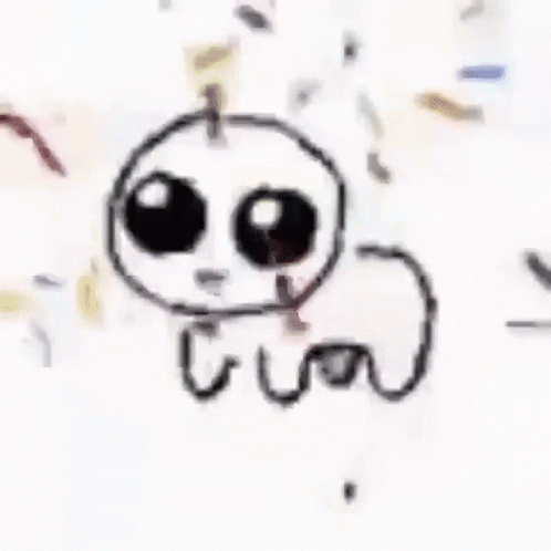 Dancing Yippee Creature Confetti Bleh GIF
