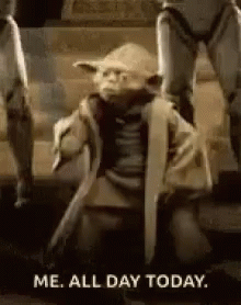 Dancing Yoda All Day Today Work Anniversary Meme GIF
