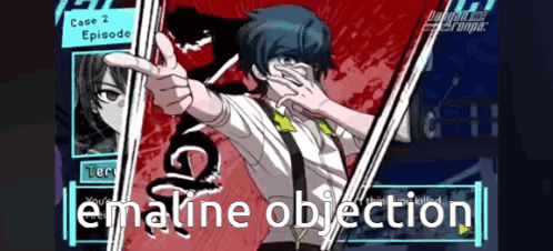 Danganronpa Character Emaline Objection GIF