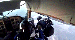 Danger Skydiving Plane Crash GIF