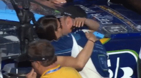 Danica Patrick Smooch With Boyfriend GIF