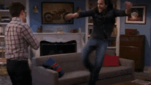 Daniel Undateables High Kick GIF
